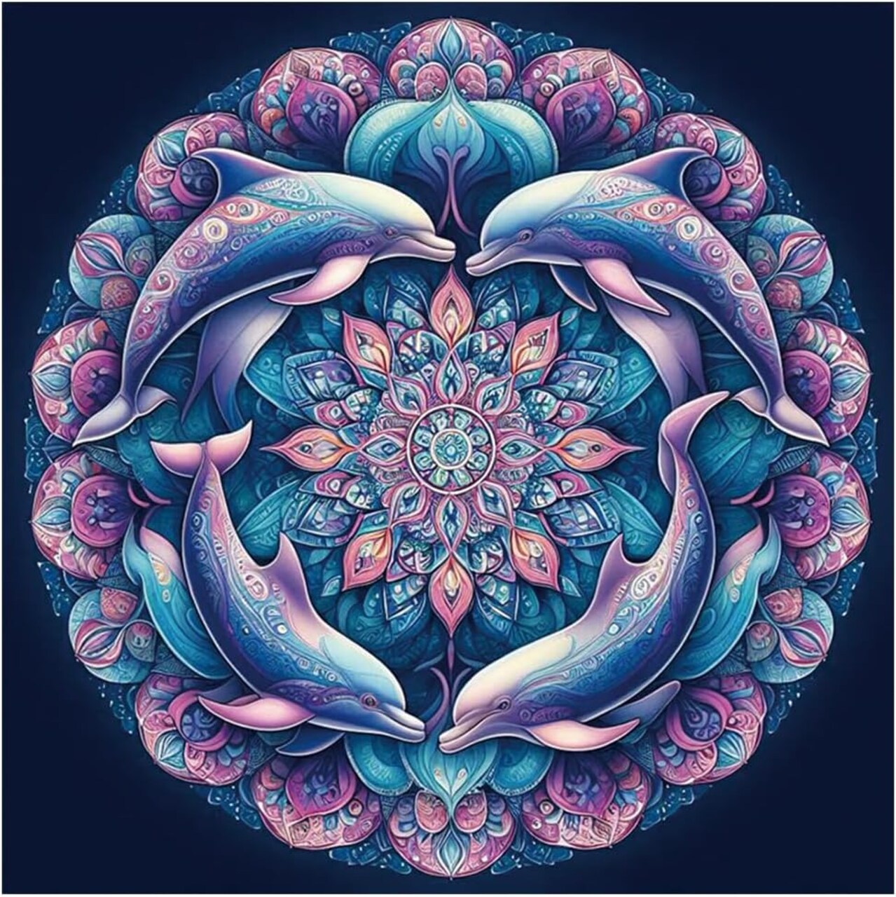 Mandala Diamond Painting Kit for Adults – 5D DIY Full Drill Diamond Art for Beginners, 12x12 Inch Gem Craft for Home Decor & Gifts
